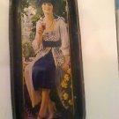 Vintage 1972 Coca Cola Tray featuring World War I Girl from 1916 Advertisement