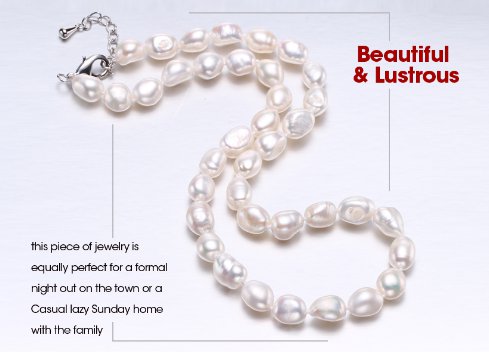 Daimi Genuine Baroque Pearl Necklace, Trendy Necklace For Everyday, New Bijouterie Fine Jewelry