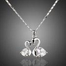 Costume Jewellery  Platinum Plated Stellux Austrian Crystal Pendant necklace