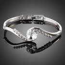 Fashion Bangle Clear Round Stellux Austrian Crystal ElegantCubic Bangle Bracelet