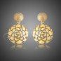 Yellow Fashion Earrings ROUND DROP EARRING 18K Gold Plated Jewelry