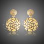 Yellow Fashion Earrings ROUND DROP EARRING 18K Gold Plated Jewelry