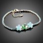 Blue Fashion Bracelet Jewellery Cubic Zirconia  Three Stars Flower Bracelets