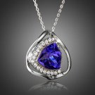 Purple Fashion Necklace Blue Stellux Austrian Crystal Pendant Fashion Necklace