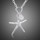 FASHION necklace Austrian Crystal Elegant Starfish and Ball Necklace/Pendant