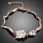 Rose Gold CZ Bracelet Rose Gold Plated Stellux Austrian Crystal Bracelet Catseye