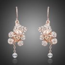 Rose Gold Crystal earrings Bear Motive Rose Plated Austrian Crystals Earrings