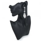 Bridal Chandelier Earrings Silver Long Drop CZ Bridal Earrings Pageant Earrings