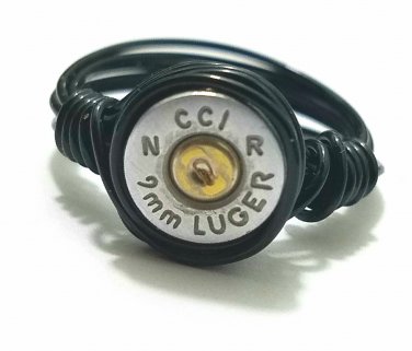 Bullet casing wire wrapped ring