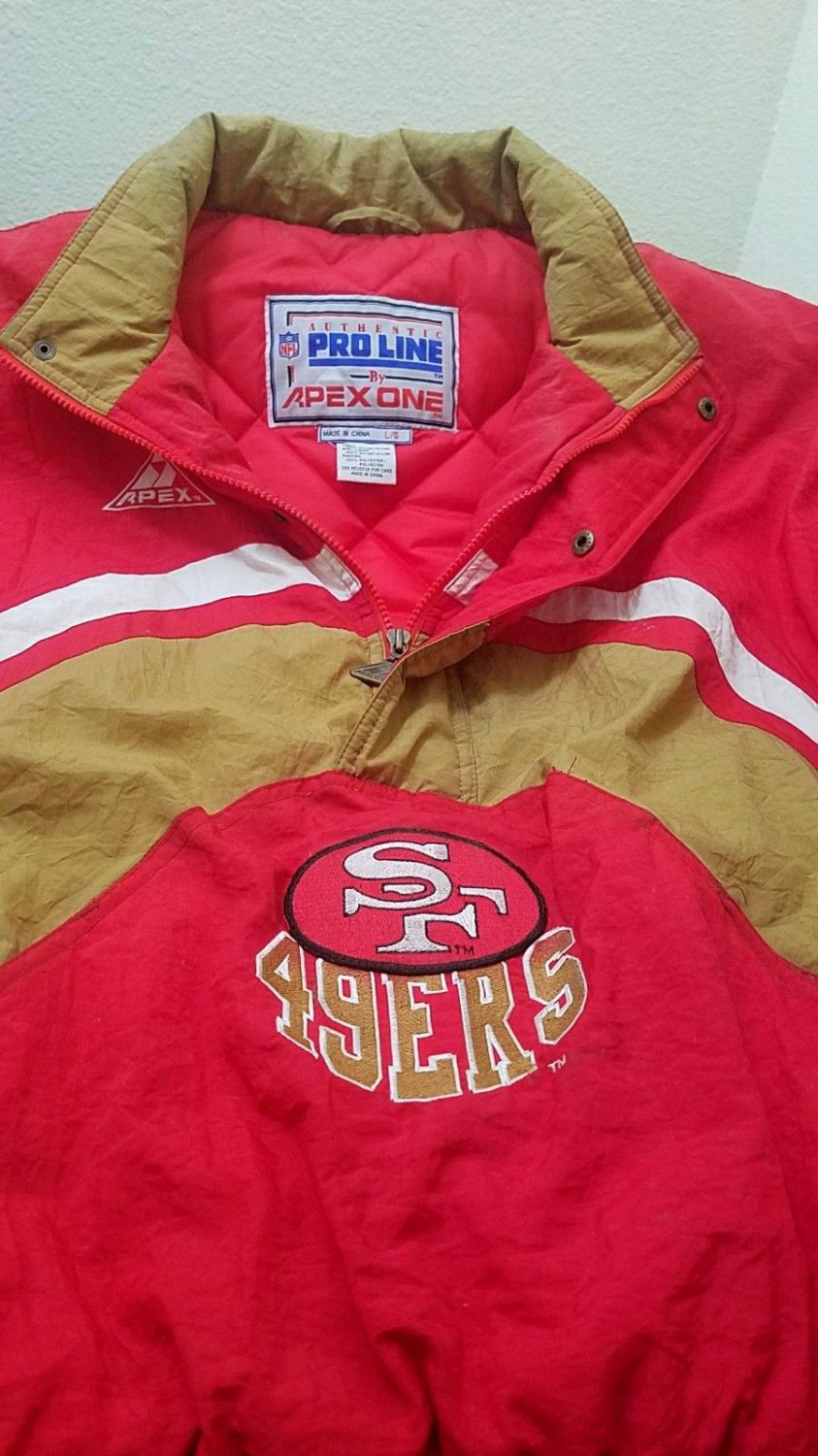 NFL San Francisco 49er pull over jacket, size large,Vintage, super ...