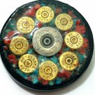 Gun barrel look with real gems and 8 bullet primers only one like it