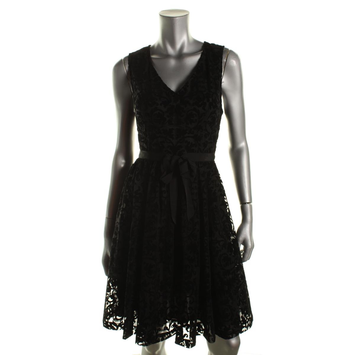 Tracy Reese 0974 Womens Black Lace Textured Party Cocktail Dress 8 BHFO