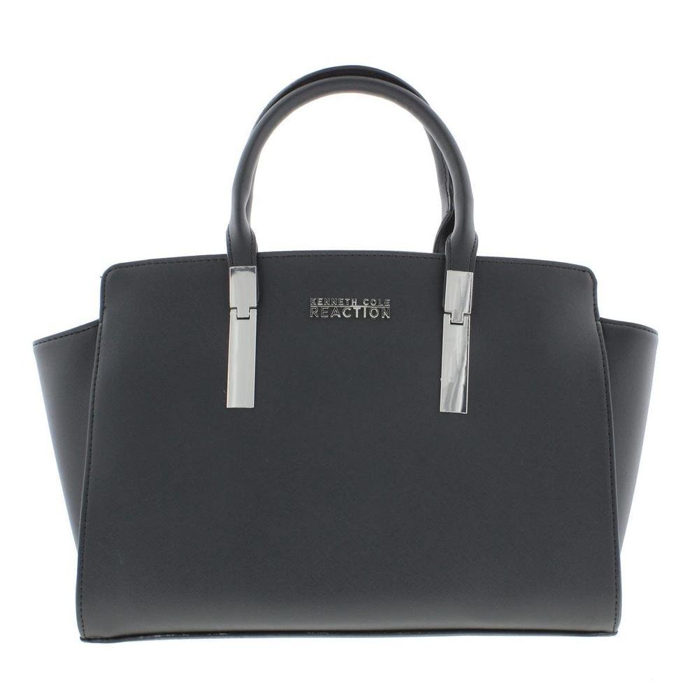 Cole Reaction 6247 Womens Silvera Black Satchel Handbag Purse Large BHFO