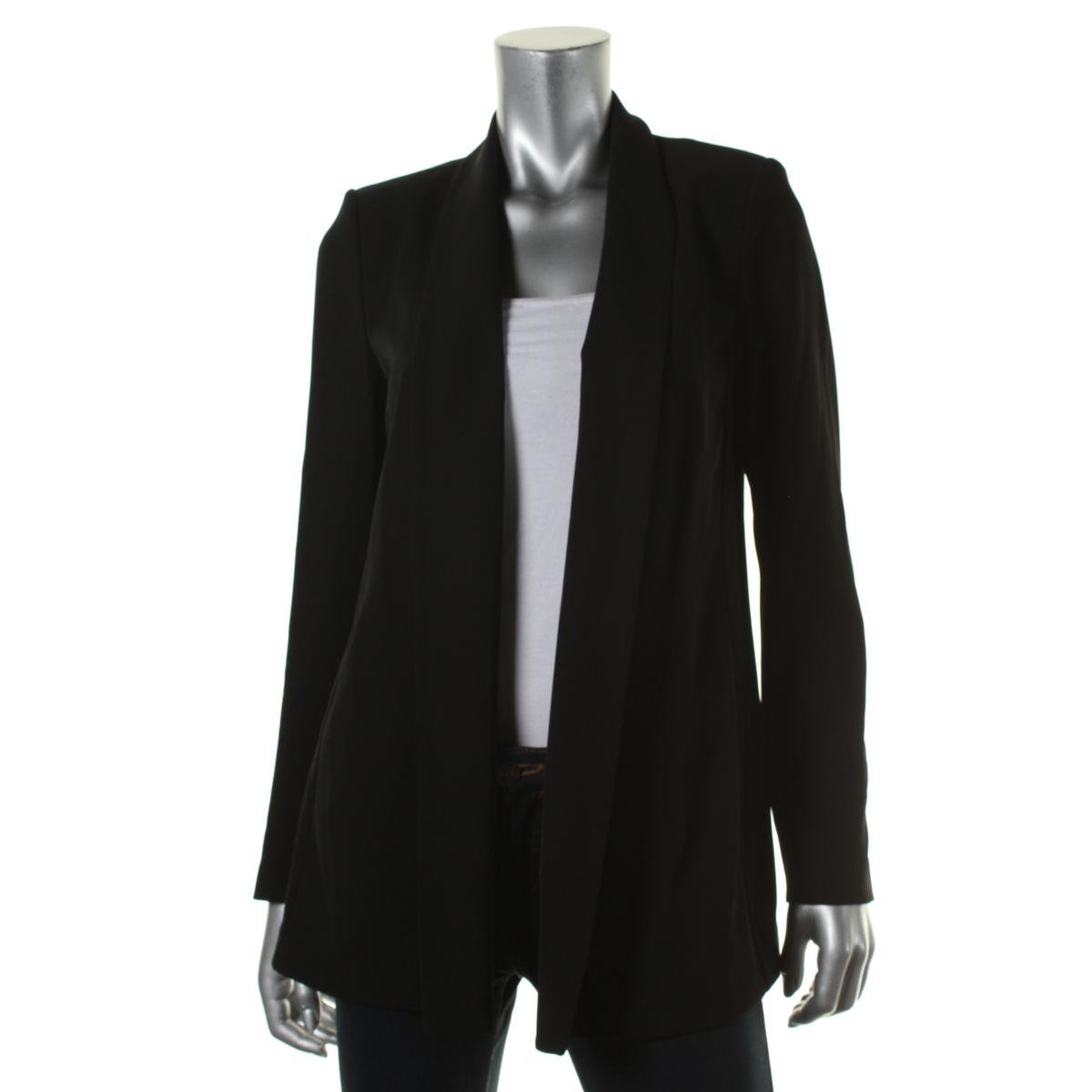 Calvin Klein 0136 Womens Black Long Sleeves Blazer Jacket Petites 2P BHFO