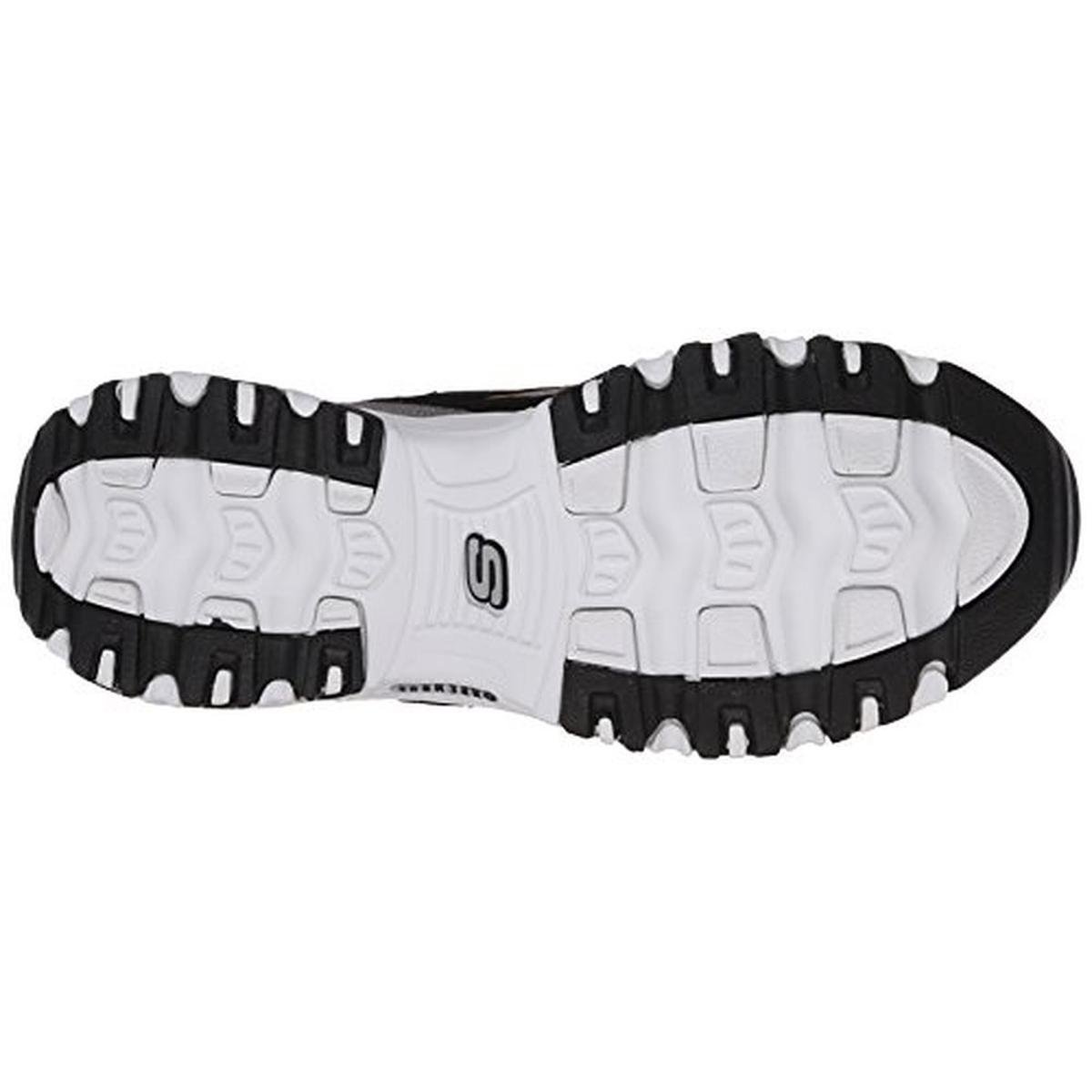 Skechers 8151 Womens B/W Leather Memory Foam Fashion Sneakers Shoes 8.5