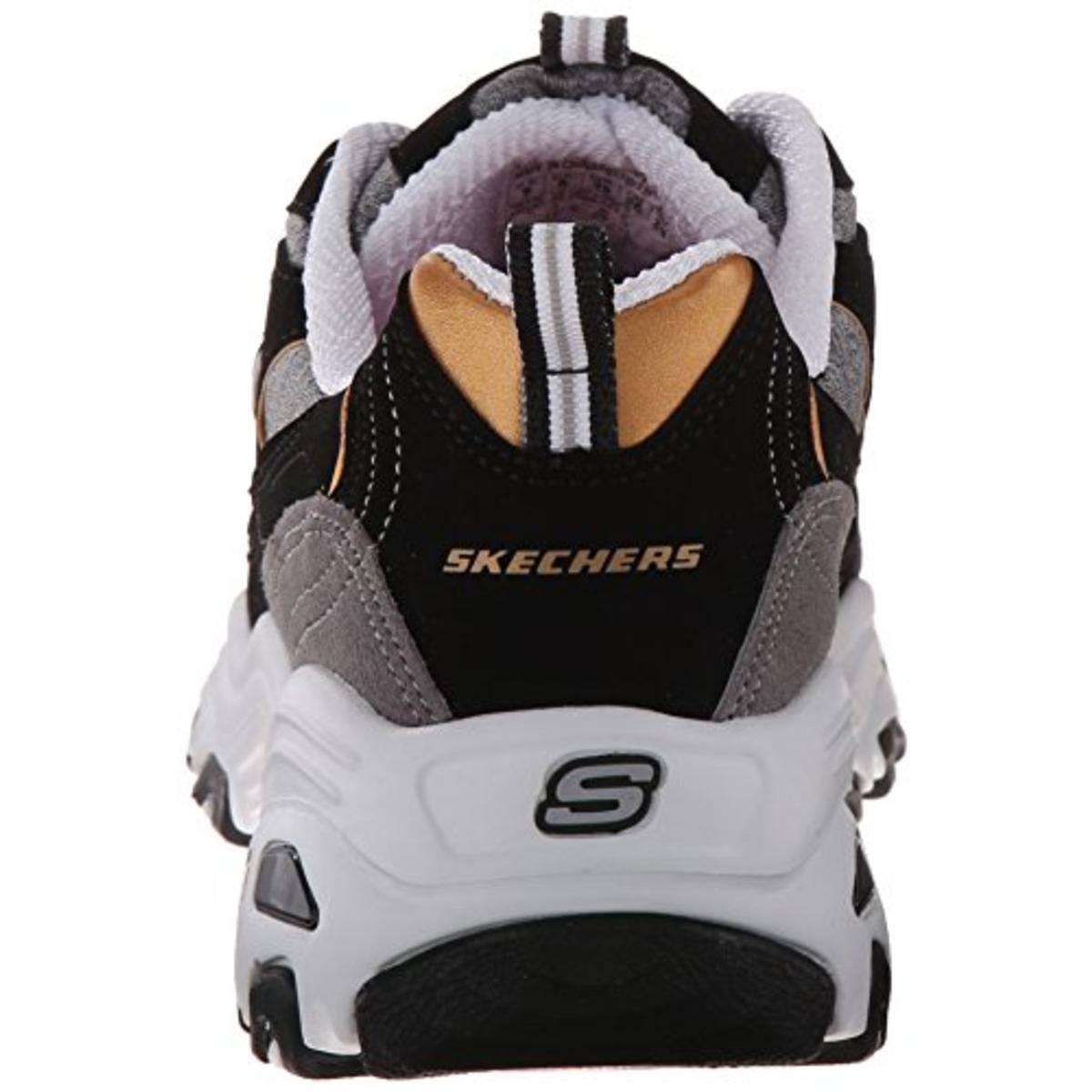 Skechers 8151 Womens B/W Leather Memory Foam Fashion Sneakers Shoes 8.5