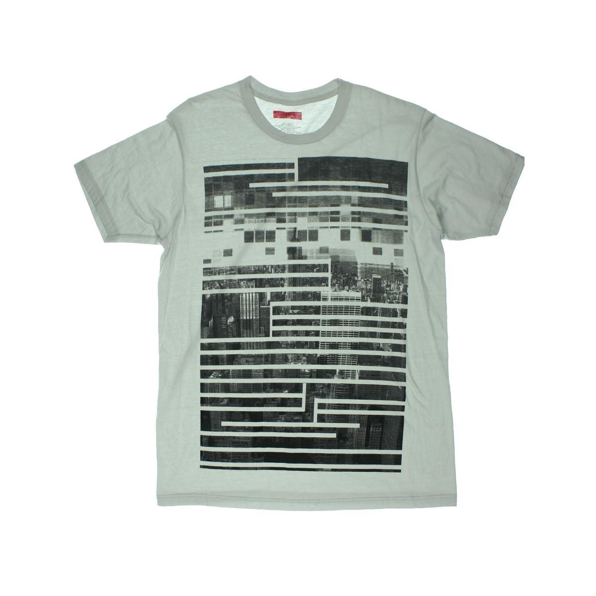 Alfani 7381 Mens Cotton Graphic Crew Neck T-shirt Bhfo