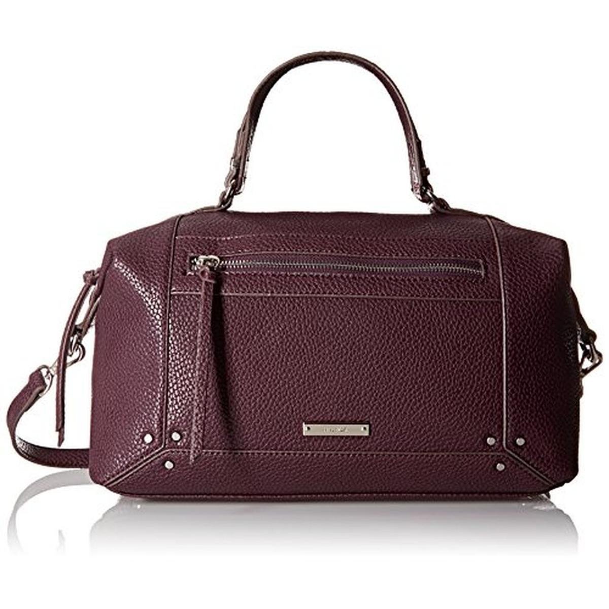 Nine West 4597 Womens New Frontier Purple Satchel Handbag Purse Large BHFO