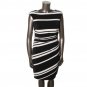 Ralph Lauren 7446 Womens Black-Ivory Matte Jersey Wear to Work Dress 8 BHFO