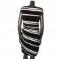 Ralph Lauren 7446 Womens Black-Ivory Matte Jersey Wear to Work Dress 8 BHFO