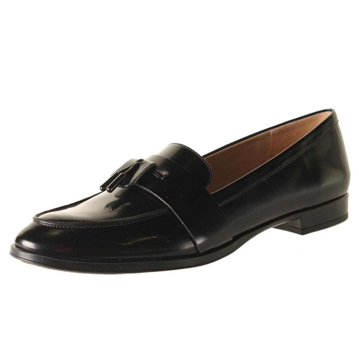 Via Spiga 1133 Womens Amica Black Leather Loafers Shoes 10 Medium (B,M ...