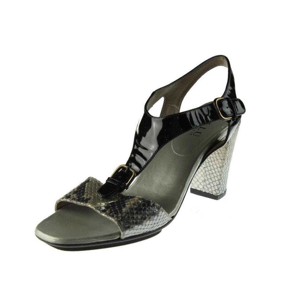 Anyi Lu 0528 Womens Black Patent Leather Heels T-Strap Sandals Shoes 39 ...