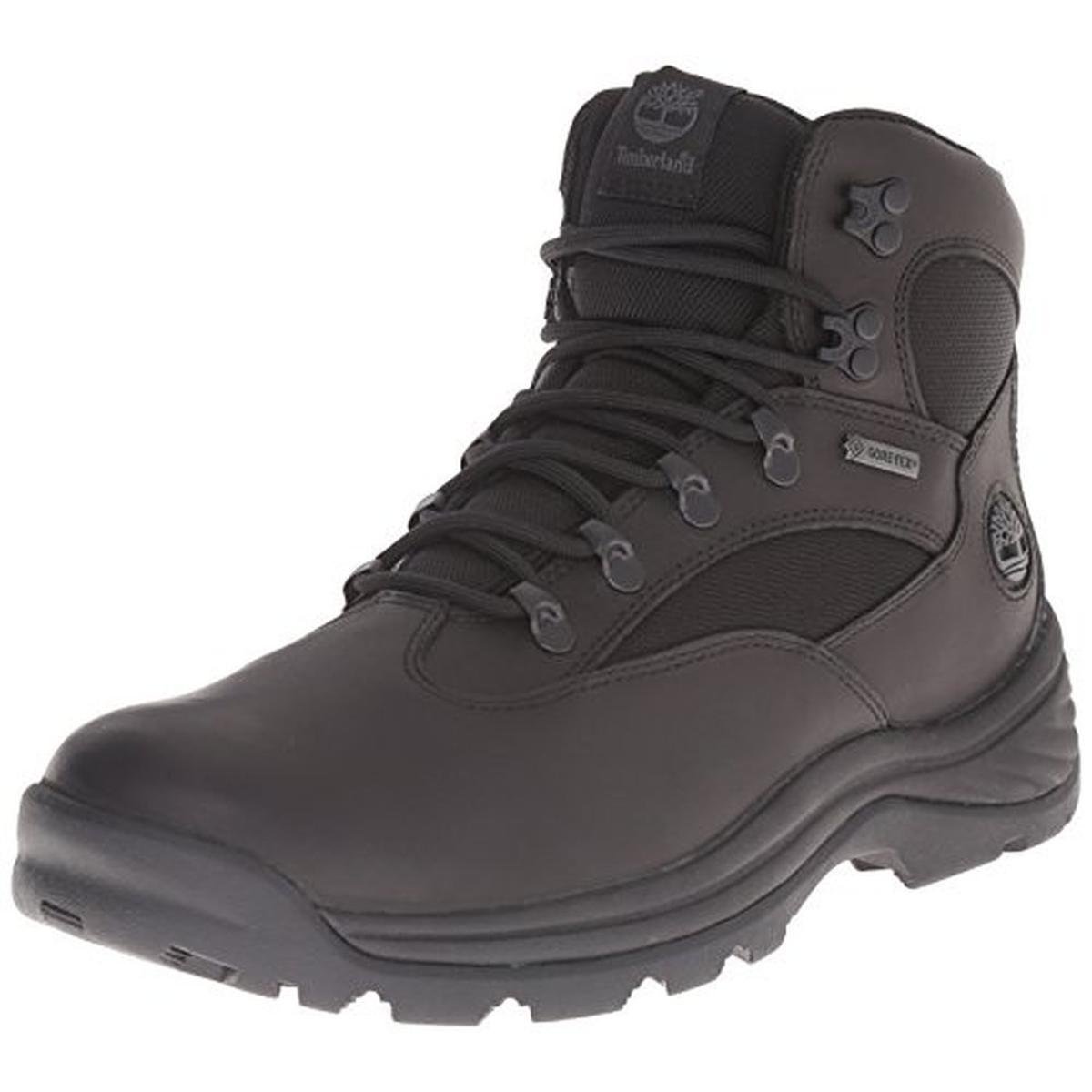 Timberland 6573 Mens Chocorua Black Leather Hiking Boots Shoes 15 Wide BHFO
