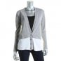 Stateside 3884 Womens White Cotton Slub Long Sleeves Cardigan Top S BHFO