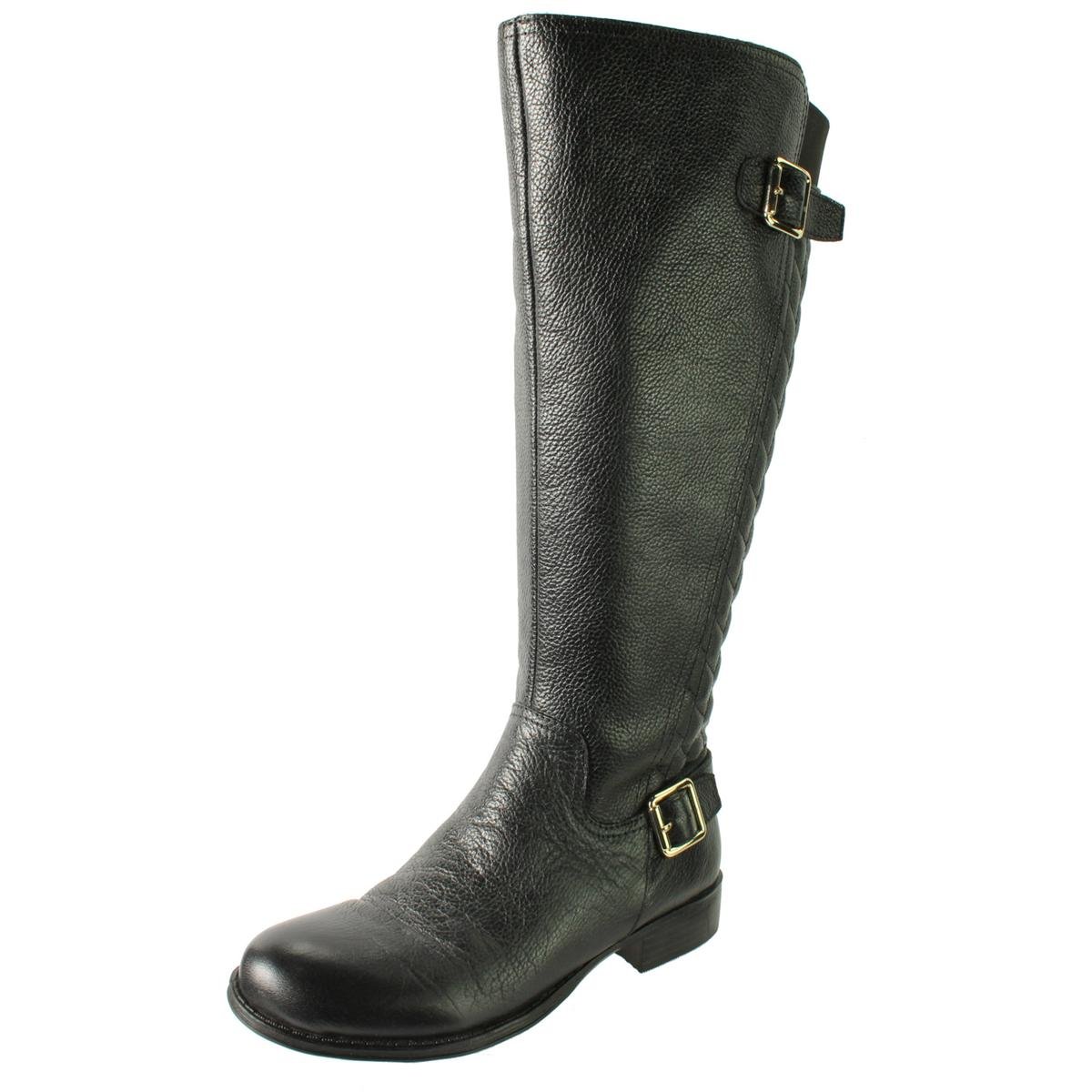 Naturalizer 0925 Womens Jalyn Black Leather Riding Boots 4 Medium (B,M ...