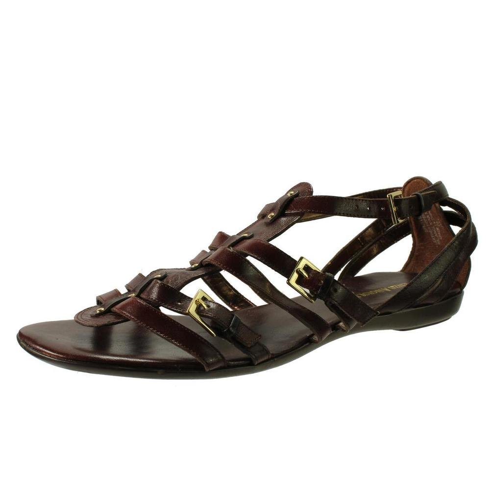 Enzo Angiolini 3290 Womens Brown Leather Gladiator Sandals 10 Medium (B,M) BHFO