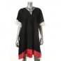 Kate Spade 0913 Womens Black Silk Blend Solid Contrast Trim Casual Dress L BHFO