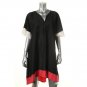 Kate Spade 0913 Womens Black Silk Blend Solid Contrast Trim Casual Dress L BHFO