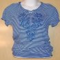FADED GLORY WOMENS SMALL BLUE/WHITE TOP ELASTIC BOTTOM NEW NICE
