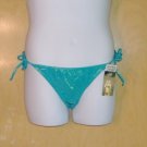 SMART & SEXY  WOMENS XL BIKINI BOTTOMS SHIMMER WET LOOK TEAL NEW NICE