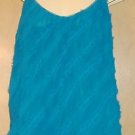 HEARTSOUL JRS XL/LG/MED BLUE TANK TOP RUFFLED NEW NICE