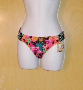 OP WOMENS SMALL BIKINI BOTTOMS TIGER LILY SIDE TAB NEW NICE