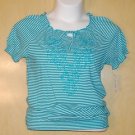 FADED GLORY WOMENS SMALL GREEN/WHITE TOP ELASTIC BOTTOM NEW NICE