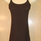 NO BOUNDARIES JRS MEDIUM 7/9 BROWN RAZOR BACK TOP NICE