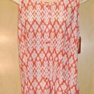 FADED GLORY WOMENS SMALL ORANGE/WHITE FLYWAY TANK NEW NICE