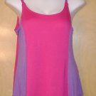 FADED GLORY WOMENS LG PINK/PURPLE BRAIDED TANK NEW NICE