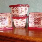 TEMP-TATIONS PRESENTABLE OVENWARE SET- 8 OLD WORLD CRANBERRY RAMEKIN BAKERS NICE