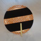 Small orange patterned chalkboard