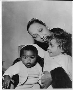 Josephine Baker with children. - 8x10 photo