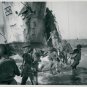World War II. Wading ashore from the landing craft in Sicily - 8x10 photo