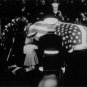 John F. Kennedy coffin covered with us flag. - 8x10 photo