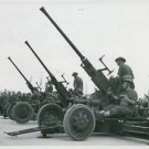 World War II. British anti-aircraft guns ready for action - 8x10 photo