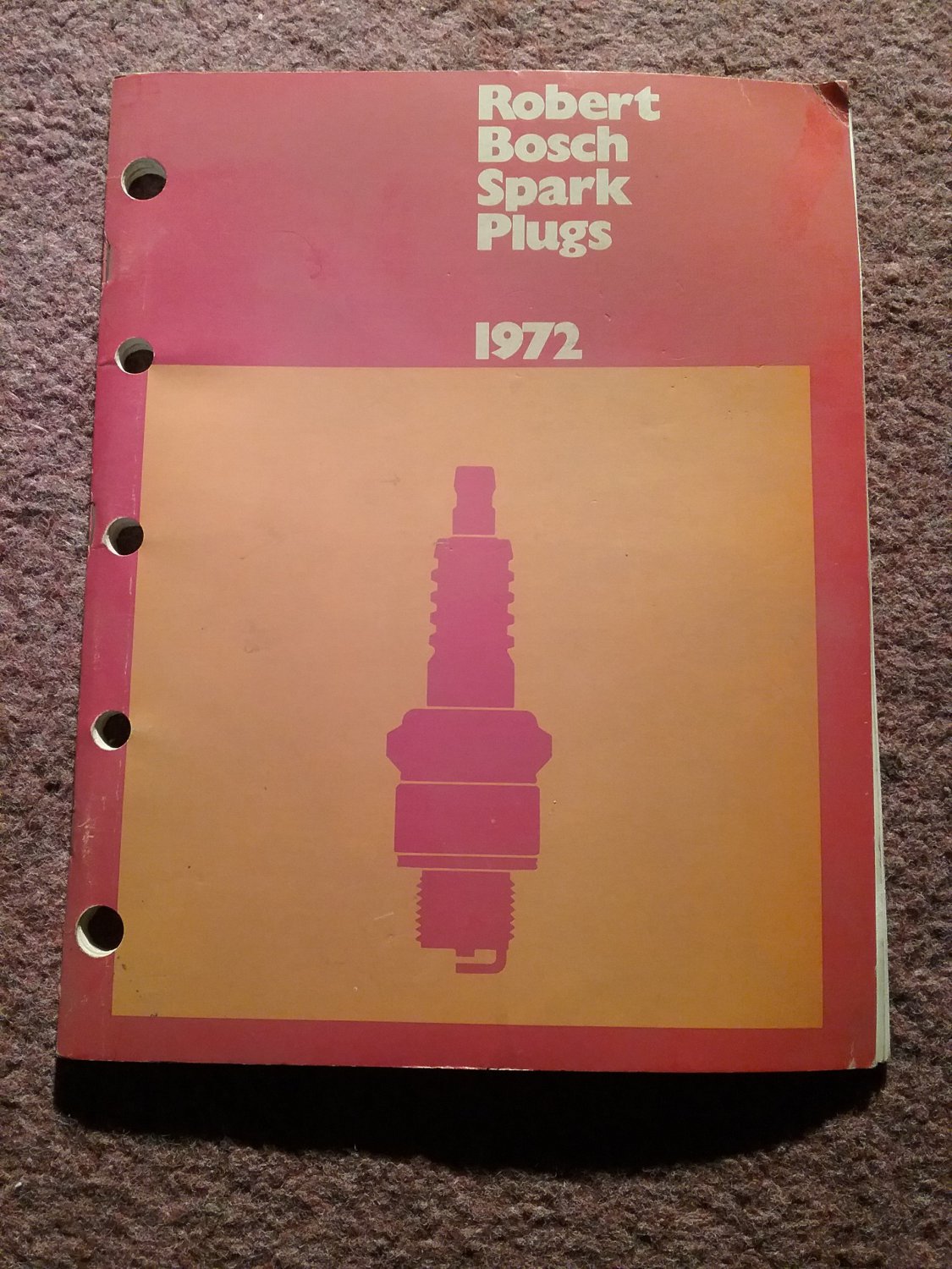 Vintage 1972 Robert  Spark Plug Catalog Original 070716108