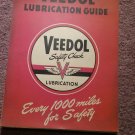 Vintage 1949 Veedol Lubrication Guide Many makes 070716130