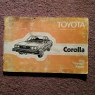 1980 Toytoa Corolla Owners manual 070716131