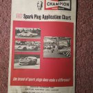 Vintage 1967 Champion Spark Plug Chart  070716228